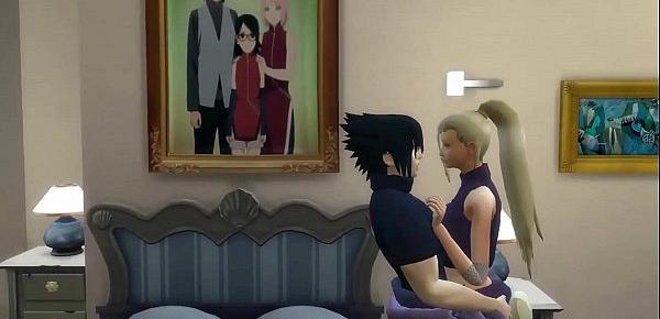  Sakura Encuentra a su amiga Ino con su Esposo Sasuke Cuarto Matrimonial Naruto Hentai NTR